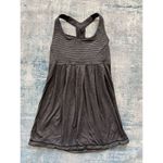 Lululemon Power Technique Charcoal Gray Black Mini Stripe Tank Top Size 4 Photo 4