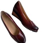 EUC V ITALIA Leather Amy Wedges Brown Size 9 Photo 1