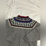 Vintage Unique Christmas Holiday Wool Sweater Gray Size M Photo 1