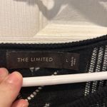 The Limited Women’s‎  Black 3/4  Vintage Blouse Top Knit Linen Blend Lace Large Photo 5