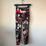 Old Navy Green & Pink Floral Leggings Photo 2