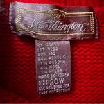Worthington Women's VTG  Red and White/Cream High Neck Sweater Size 20 W "Medium" Photo 4