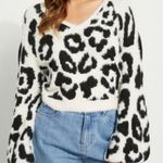 Leopard Eyelash Sweater Multi Photo 0