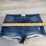 Mudd FLX Stretch Denim Shorts Size 11 Juniors Lace Trim Distressed Medium Wash Photo 6