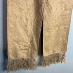 Alpaca Camargo Womens Scarf Tan Fringe Luxury Soft Peruvian Made 68" x 8.5" Photo 2