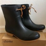 Chooka  Black and Tan Rain Boots Photo 0