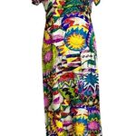 Jams World Vintage Sun Motif Colorful Shift Maxi Dress Size M Photo 9
