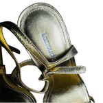Larroude gold stiletto strap sandal heels NEW Size 8 Photo 3