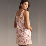 Anthropologie  Pilcro Sleeveless Denim Shift Mini Dress Floral Womens Size XL Photo 2