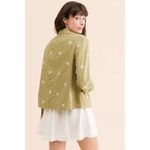 Milly NWT $198 Free People Cali Printed Blazer Jacket XS Green Daisy Flower Pink Photo 1