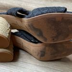 Dolce Vita Women's Denim/Rope Block Heel Jene Double Knot Slip On Sandals sz 8 Blue Photo 5