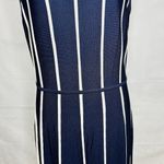 Calvin Klein Sweater Dress Size M Sleeveless Long Navy Blue Striped Photo 2