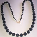 Monet  Vintage Black Beaded Boho Retro Necklace Photo 0