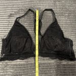 Victoria's Secret Victoria’s Secret Bralette black large velvet trim lace front Closure EUC Photo 6