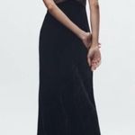 ZARA NWT LONG LACE VELVET DRESS SIZE S Photo 9