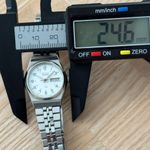 Seiko SQ Vintage Ladies Watch Light Silver Dial Stainless Bracelet Date Window Photo 12