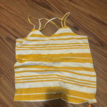 Universal Threads Universal Thread Tank Top Striped Yellow Photo 1