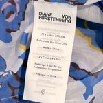 Diane Von Furstenberg  NWT Kiara Dress Large Blue White Floral Maxi Silk Cotton Photo 9