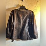 Susan Graver Women’s  faux leather jacket, EUC, beautiful chocolate brown color Photo 11