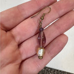 3 Pairs Dangle Boho Beaded Earrings Pierced Purple Orange Photo 4