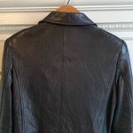 90s Vintage BP Brass Plum Nordstrom Lambskin Leather Coat Jacket Womens L Black Size L Photo 6