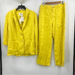 Vince NWT Velvet Yellow Linen Cassie Blazer and Fallon Pants Photo 1