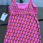 Diane Von Furstenberg 90's Shift Modern Geometric Mini Dress in Pink - Size 10 Photo 15