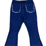 Retro 70’s vibe patchwork look high rise stretchy flared leg jeans! New! Blue Size undefined Photo 4