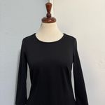 Nicole Miller Women Black Casual & Formal 3/4 Sleeve Round Neck Dress Size S Photo 2