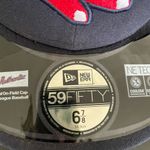 New Era 59Fifty Men Women Cap Boston Red Sox Sock On Field Navy Hat 6 7/8 Blue Photo 3