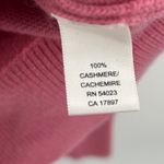 Banana Republic Cashmere Hoodie Pink Ribbed Pullover Pocket Luxury Sweater Sz XS Photo 4