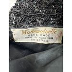 Vintage Mademoiselle Handmade Beaded Black Evening Bag Hong Kong Purse Photo 15