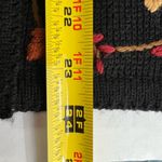 Crystal Kobe vintage button up sweater cardigan fall leaves embroidered M dots Gray Size M Photo 8