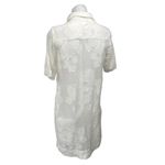 Aritzia Wilfred Hemistiche White Semi Sheer Short Sleeve Mini Shirt Dress Sz XS Photo 1