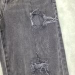 Pac Sun Jeans Women Size 26x26 Black Straight Distressed High Rise Button Fly Photo 1