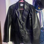 Princess Polly Black Leather Jacket Photo 1