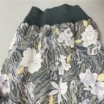 Vintage Floral Top Gray Tropical Ribbing Lightweight Short Sleeve Slouchy Flower Photo 12