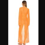 Camila Coelho Nikki Orange Sheer Coverup Robe M Photo 3