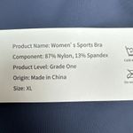 SportsNew Padded Sports Bra Fitness Yoga Crop Tank Top Stretch Blue [Size XL]‎ Photo 2