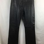 Cache 100% Leather Black Flair Wide Hem High Waist Pants 4 Photo 0