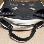 Betsey Johnson  Quilted Black and White Cat Backpack Photo 8