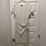Ann Taylor New NWT  Off White and Navy Blue Striped Dress Photo 2