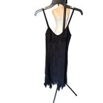 Scala Small Black Beaded Cocktail Mini Dress Photo 1