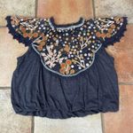 Free People embroidered tulle shoulder top Photo 6
