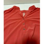 Vibrant PerSeption Women's coral blouse, size 1X, features a stylish 1/4 Photo 2