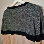 SheIn Sweater Crewneck Color Block Stripe Knit Casual Neutral Trendy Photo 5