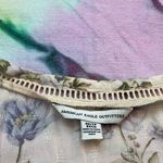 American Eagle  Outfitters Button Tie Front Ruffle Floral Blouse | Size XS Photo 4
