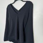 Carlisle  ribbed navy sweater size medium Photo 1