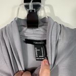 Forever 21  Gray Fitted Bodycon Long Sleeve Ruched Side Midi Dress Medium M Photo 3