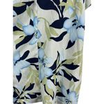 Covington  Two Piece Tank & Button Up Tropical Green Blue Floral 20-22W Top Photo 3
